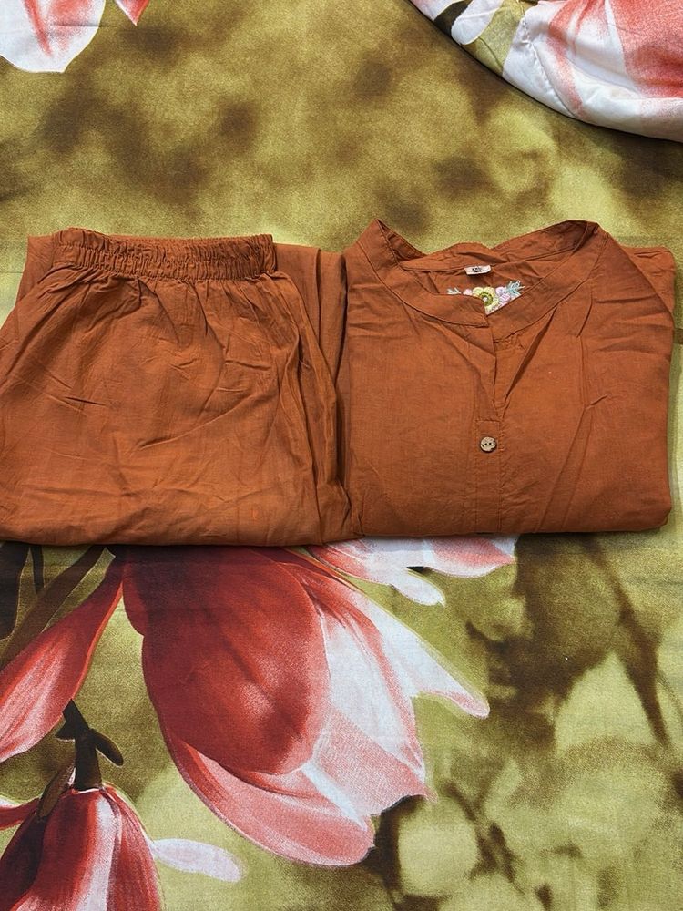 Brown Kurta Set