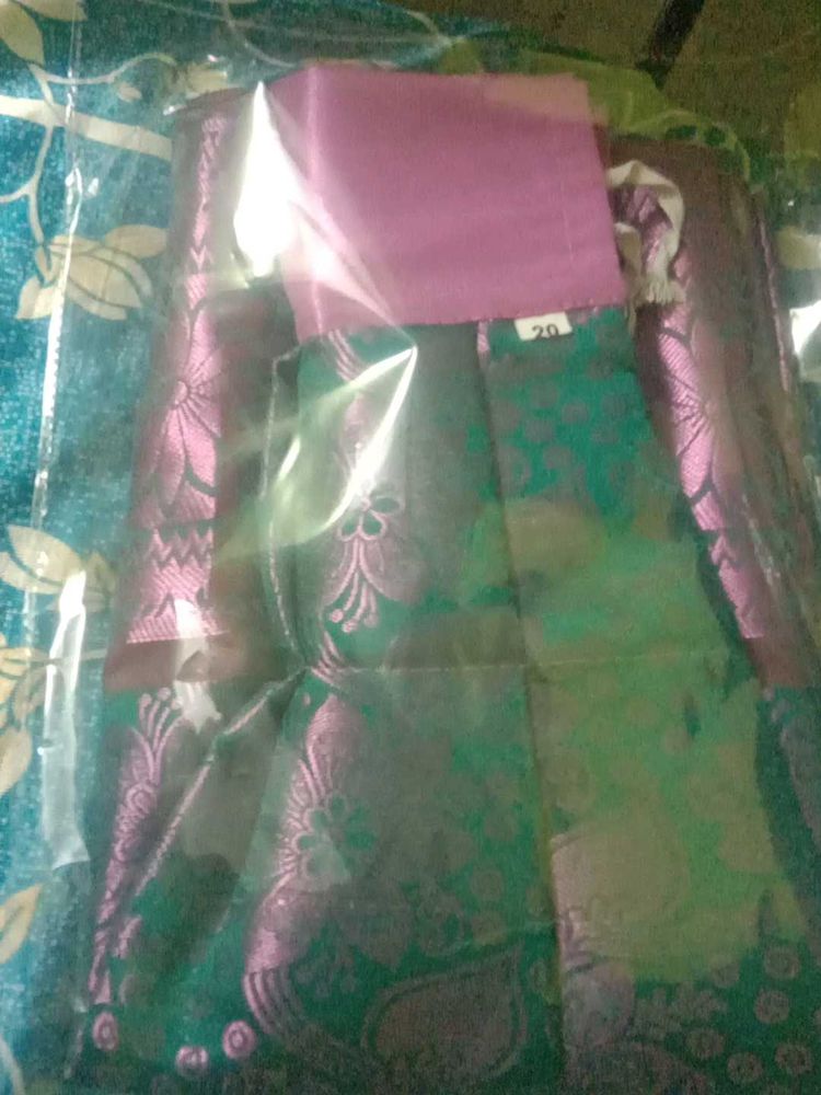 new pongal pattu brocade and skirt