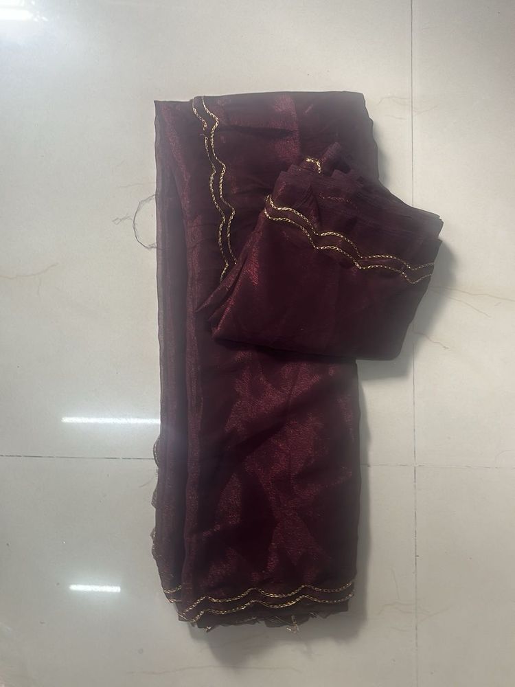 Elegant Maroon Saree