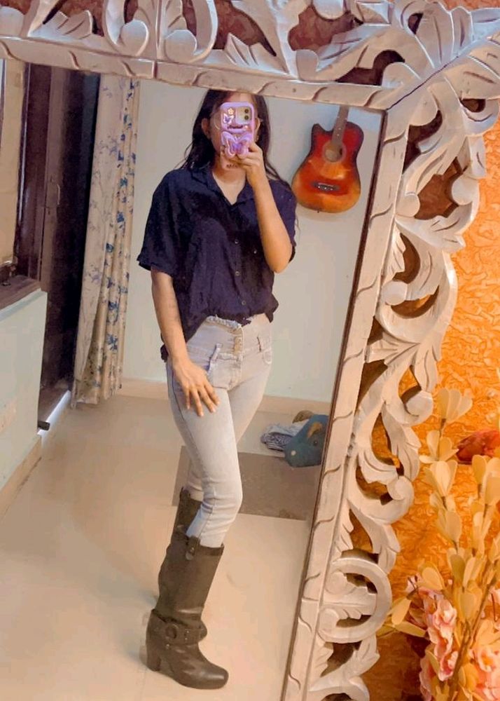Denim High Waist Skinny Jeans