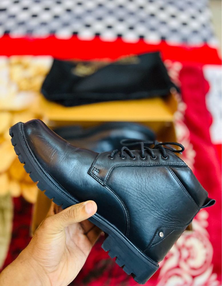 LOUIS STITCH BLACK BOOT MEN