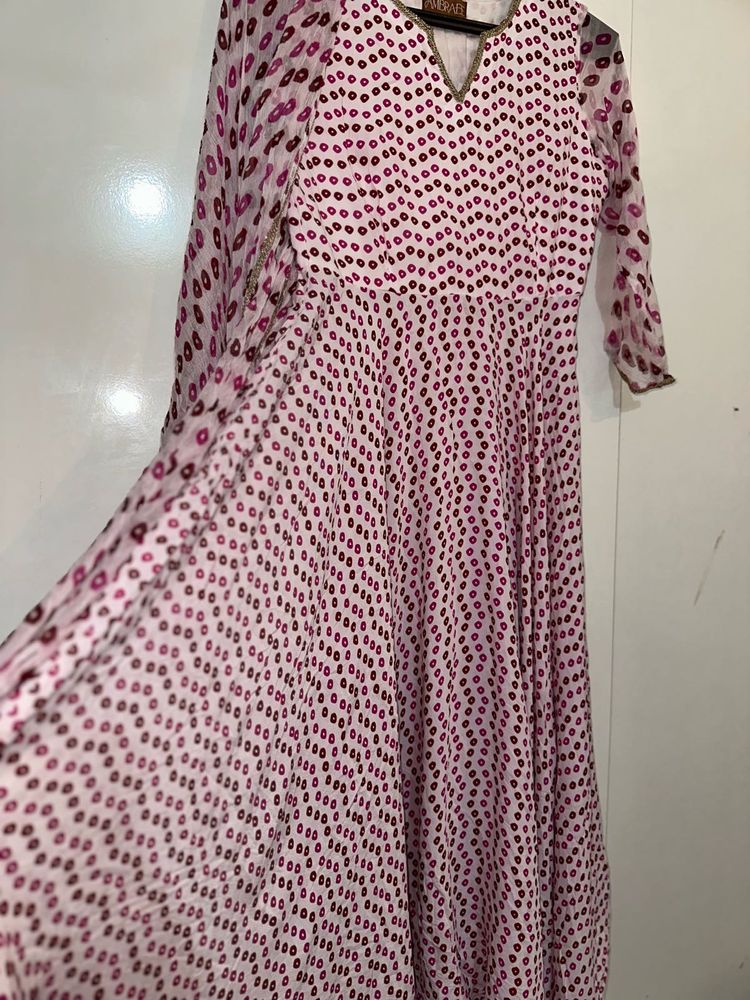 Elegant Pink Ethnic Gown