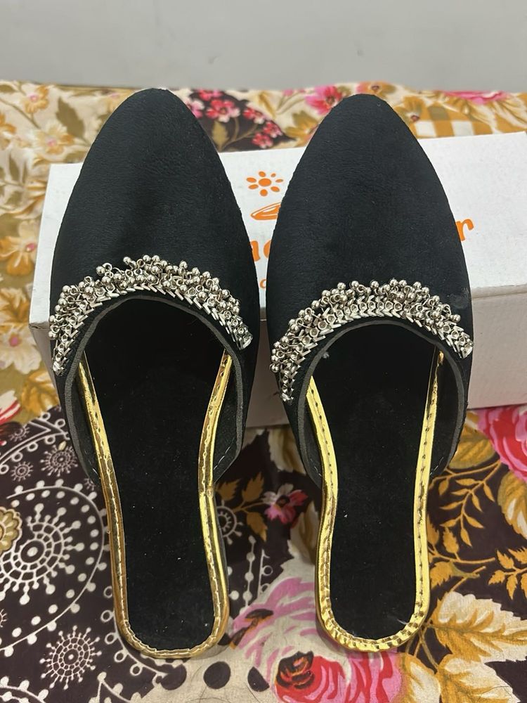 Black Embellished Bellies