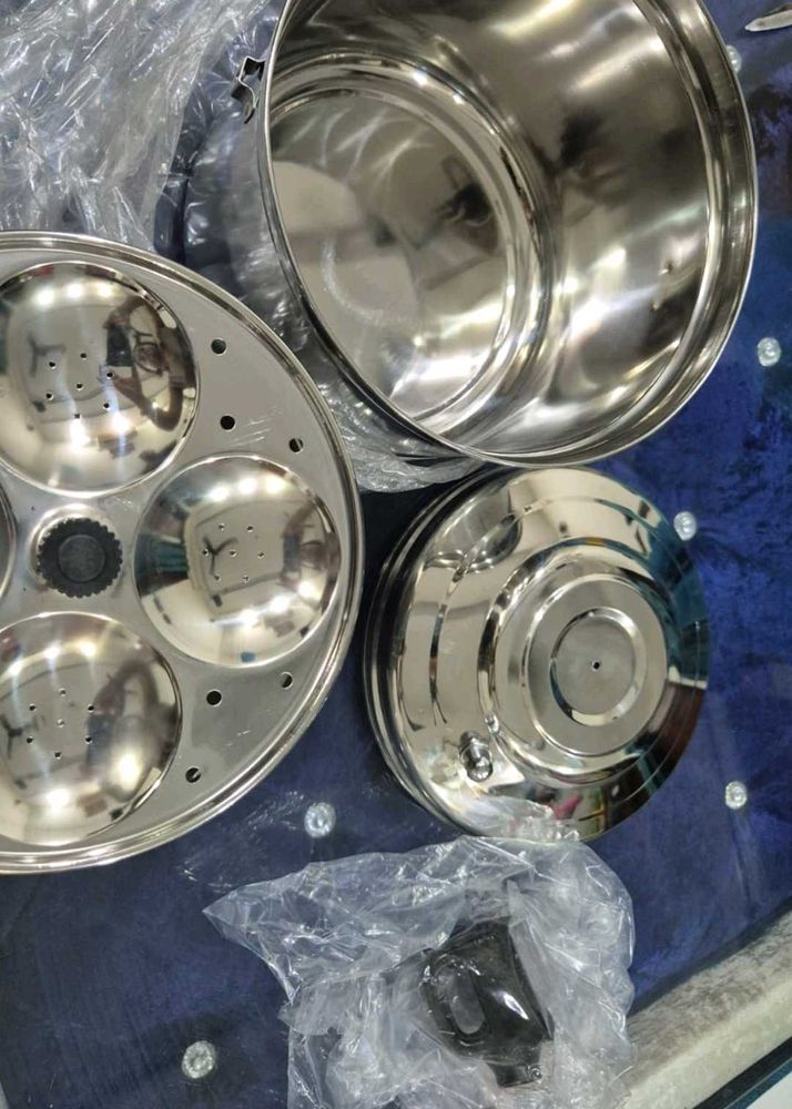 Steel Idly Cooker Pot