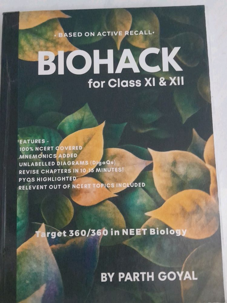 Biohack For Class 11 And 12