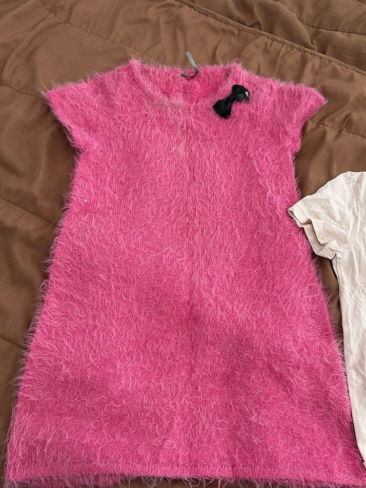 Pink Fuzzy Warm Super Soft Dress