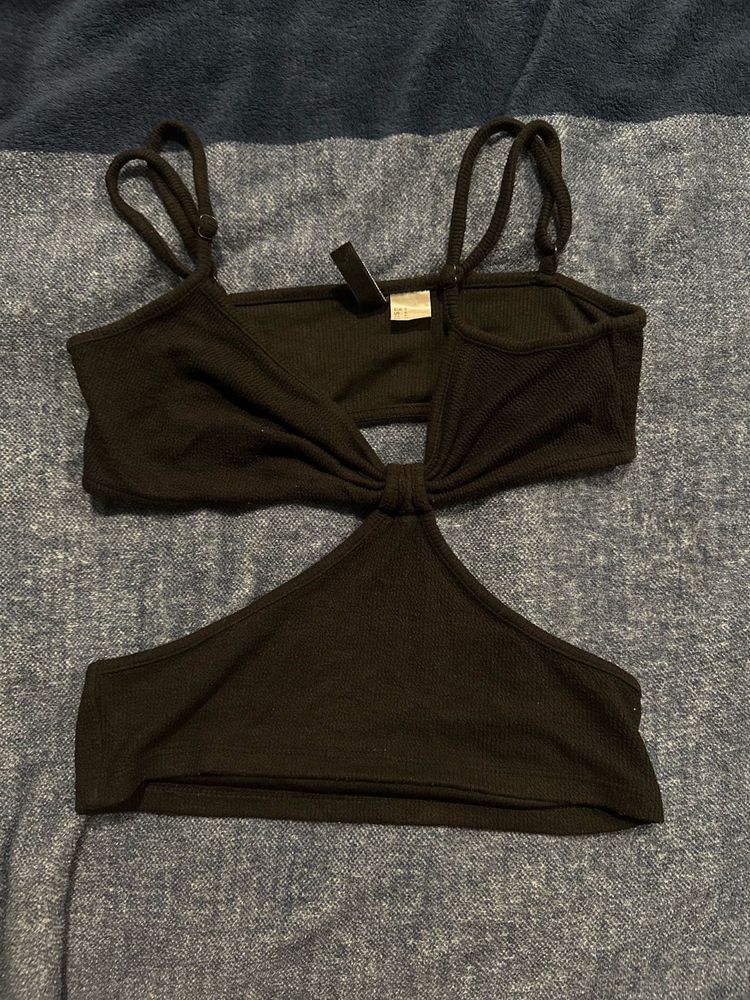 Black Cutout Top