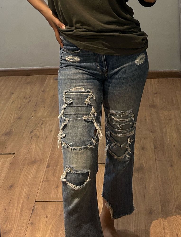 American Eagle High-Waisted Straight-Leg Jeans