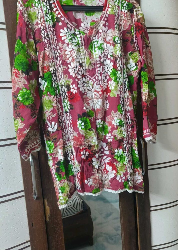 New Luknowi short kurti