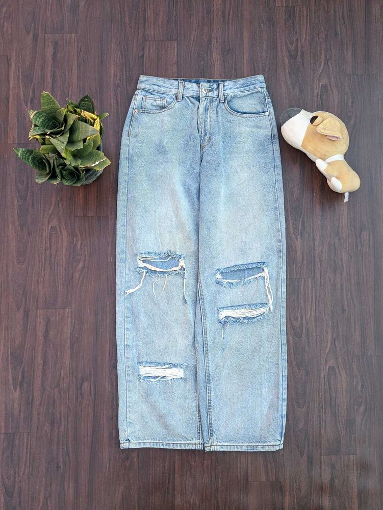Ripped Light Wash Jeans