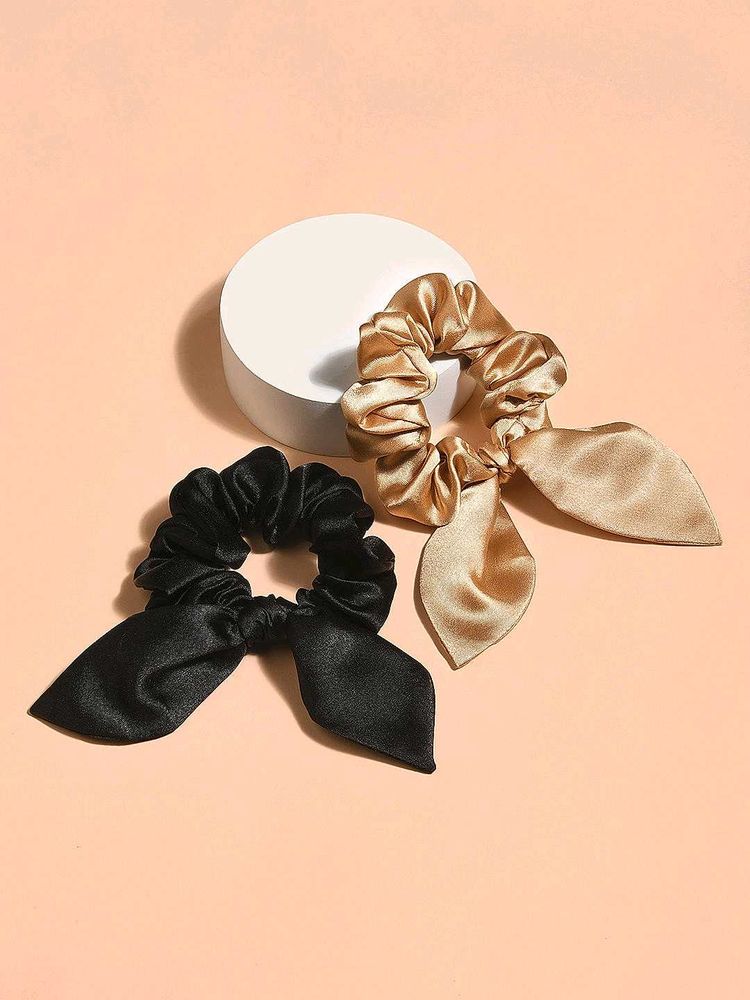 2 Beautiful Satin Scrunchies