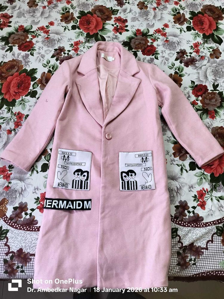 Pink Mermaid Patch Coat