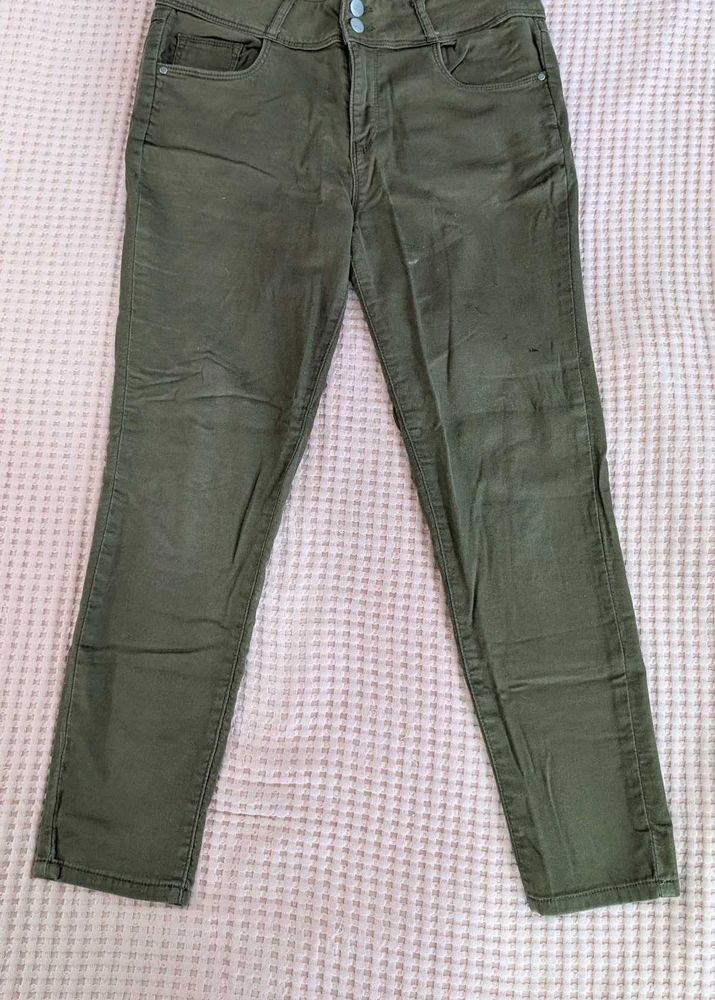 Olive Green Jeans