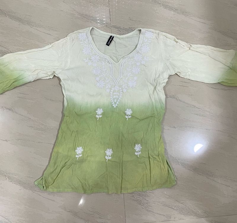 Short Chikankari Kurti