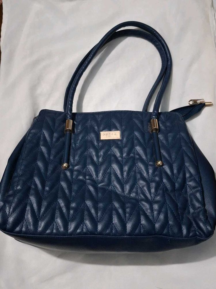 Elegant Navy Blue Handbag