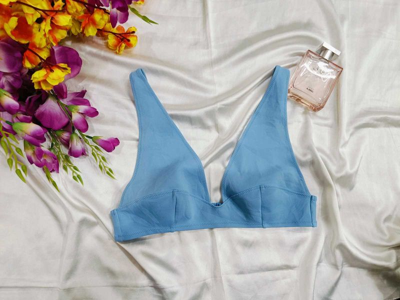 🇳🇿💫🎀Blue Plunge Bralette Top