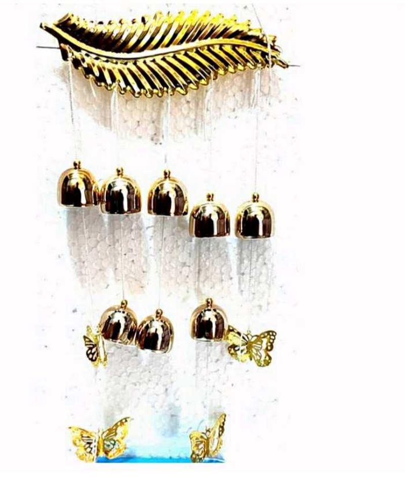 Golden Leaf 8bell Wind Chime Soothing With Sound
