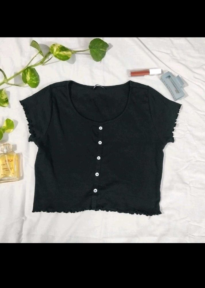 cute black crop top
