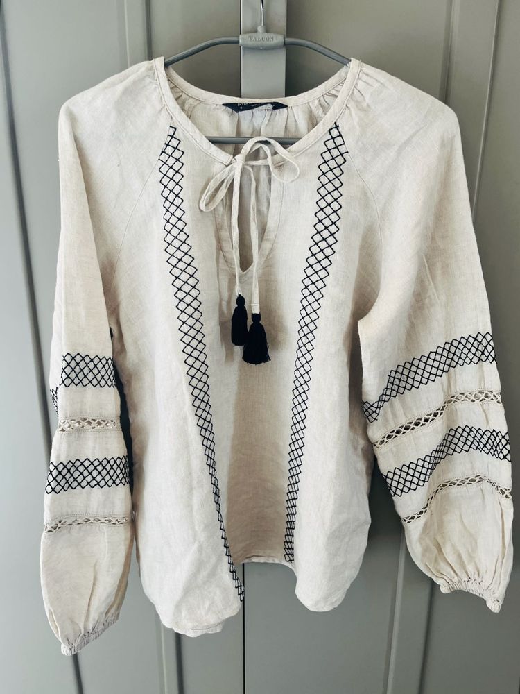 M&amp;S Embroidered Tassel Blouse