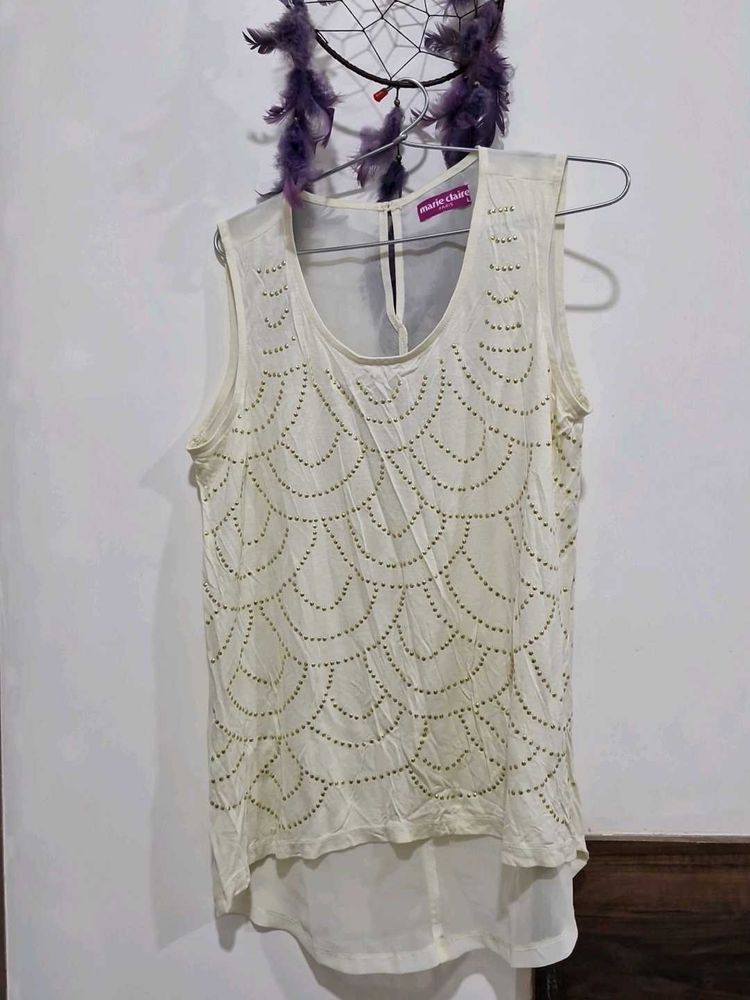 Embellished Sleeveless Top
