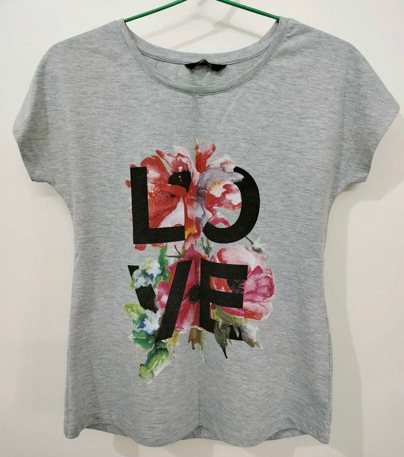 Grey Printed T-shirt