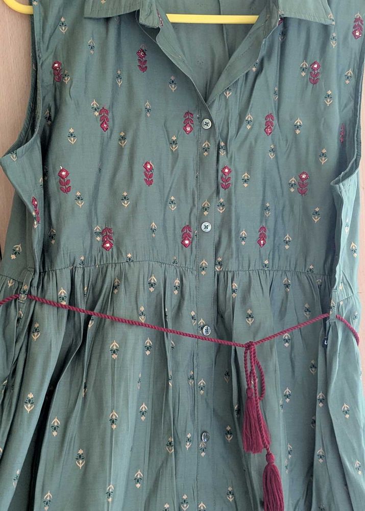 Green Dress Sleeveless