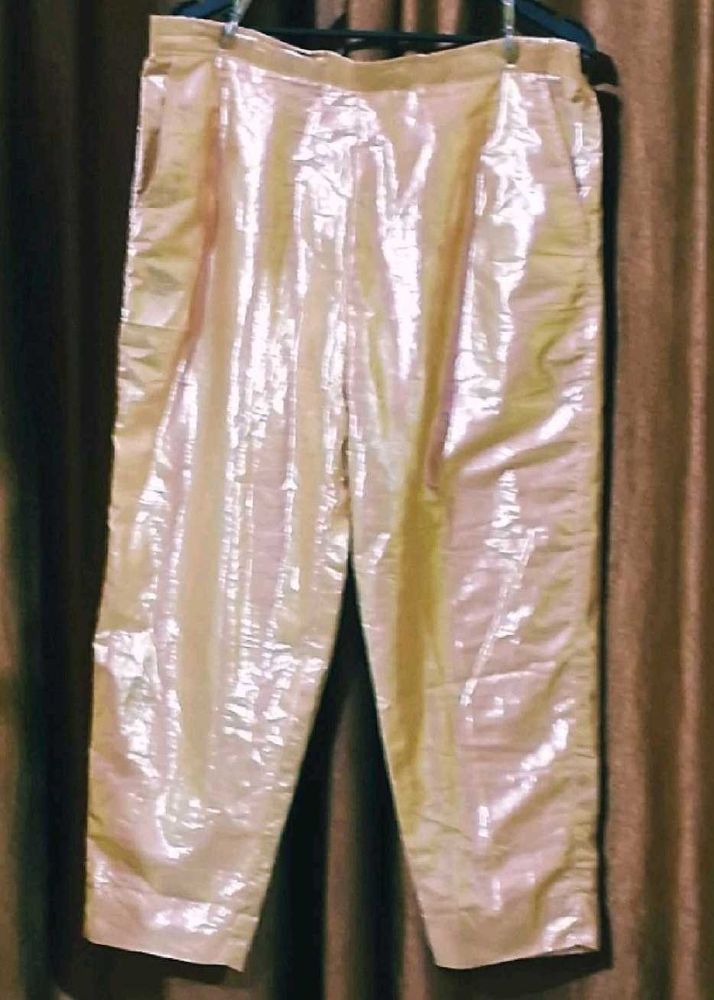 Golden Palazo Pant with 2 Big Pockets Size 40-42