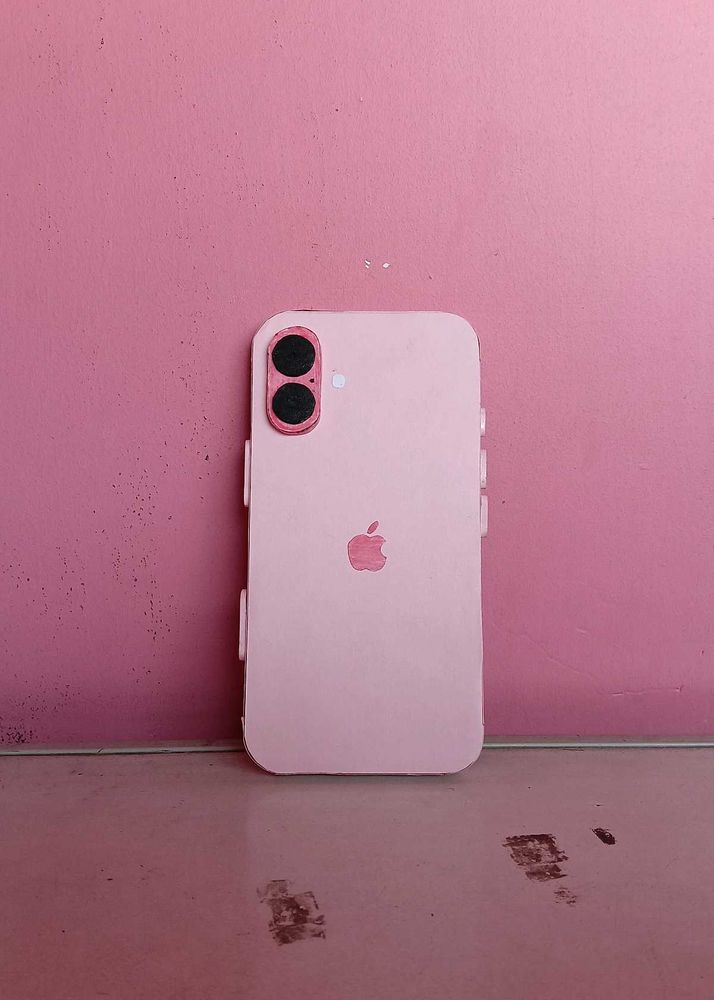 Iphone 16 Plus (Dummy) Pink Color Cardboard