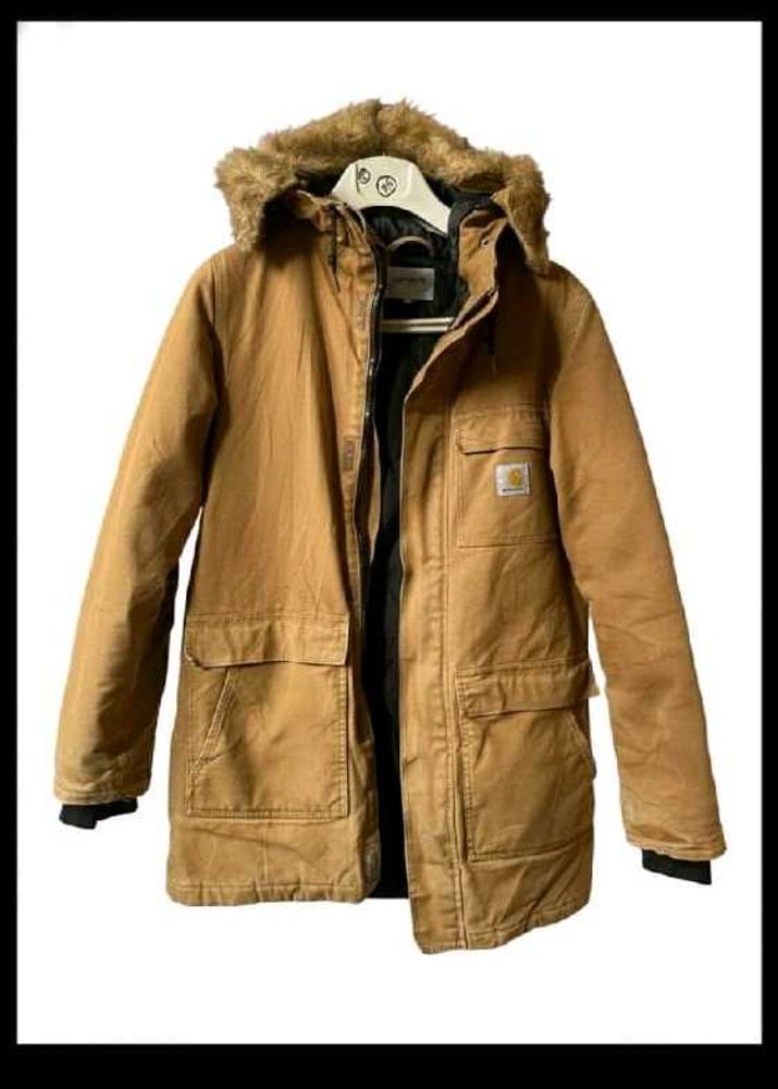 🤑Carhartt Brown Fur Hooded Coat