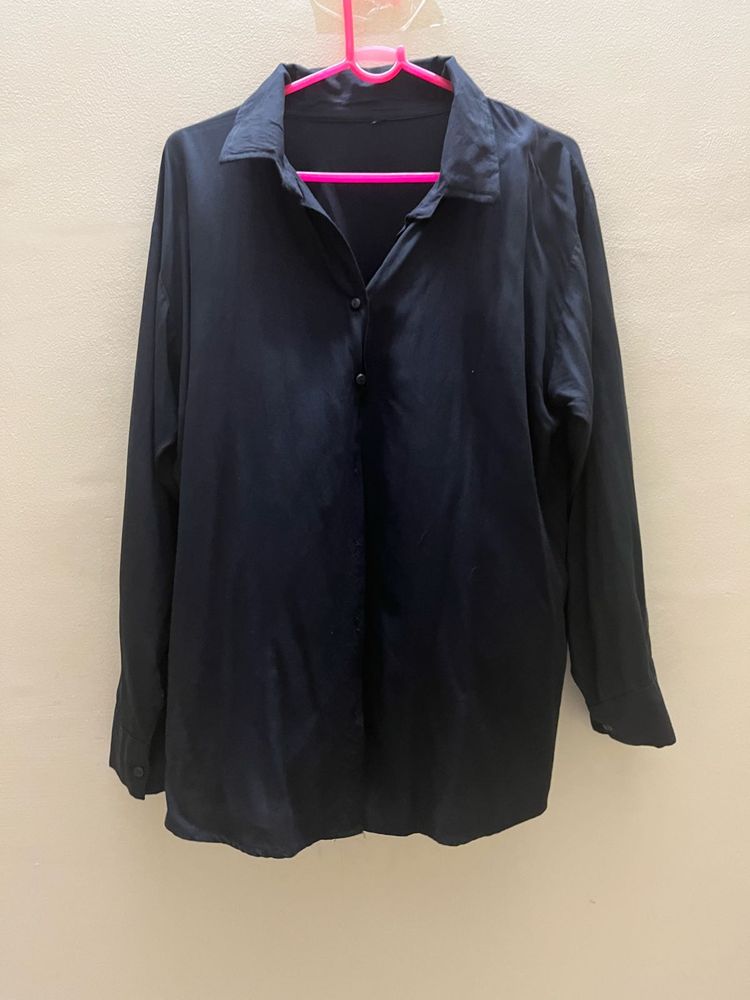 Black Button-Down Shirt