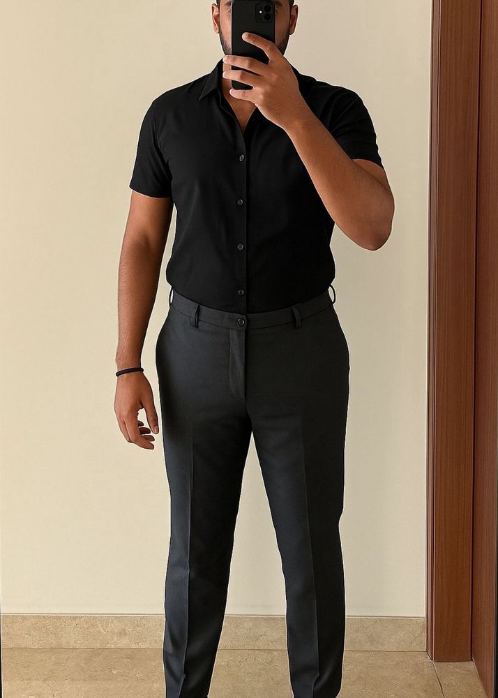 D’cot Carbon Blue Formal Pants