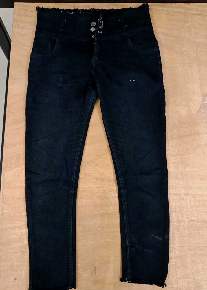 High Waisted Black Jeans