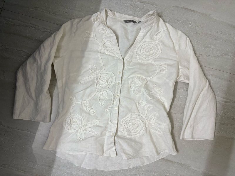 white Embroidered shirt