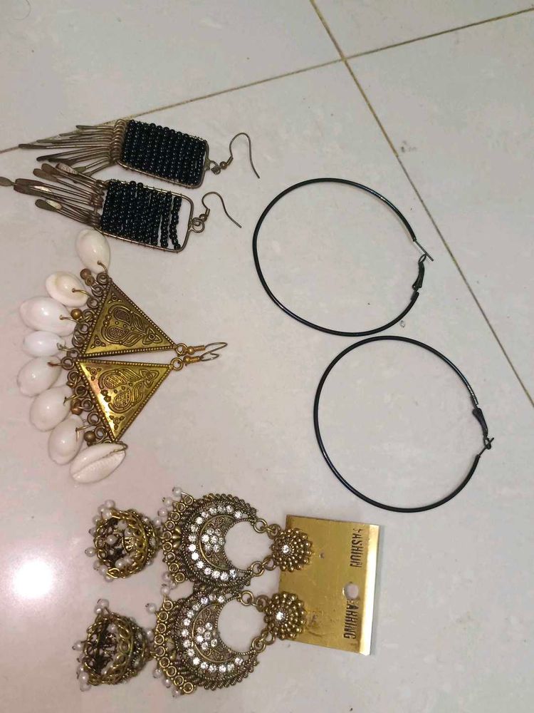 4 Sets Of Boho Earring Bundle