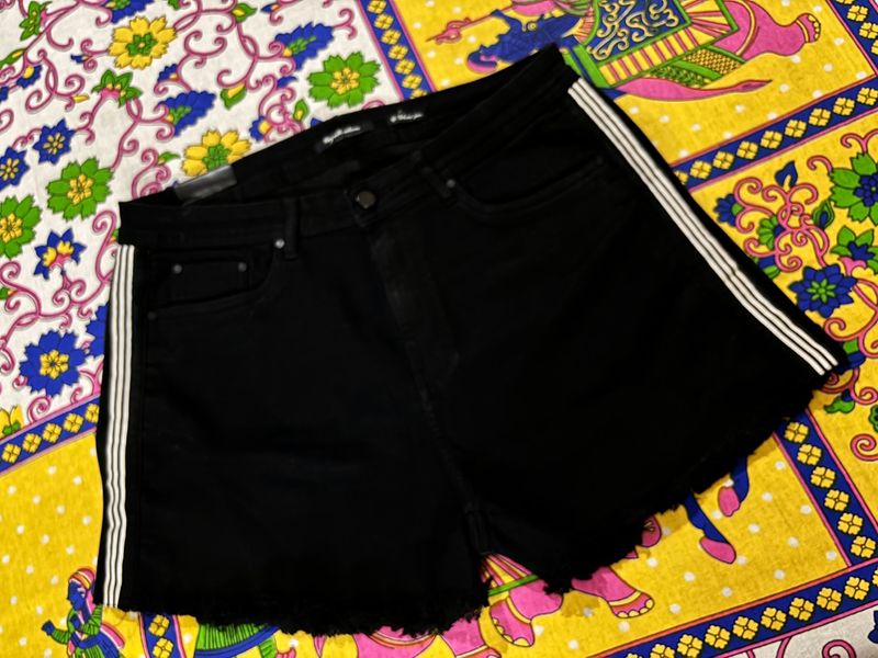 Black Denim Shorts