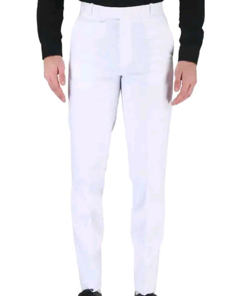 Mens Regular Fit Cotton Blend Formal Trouser