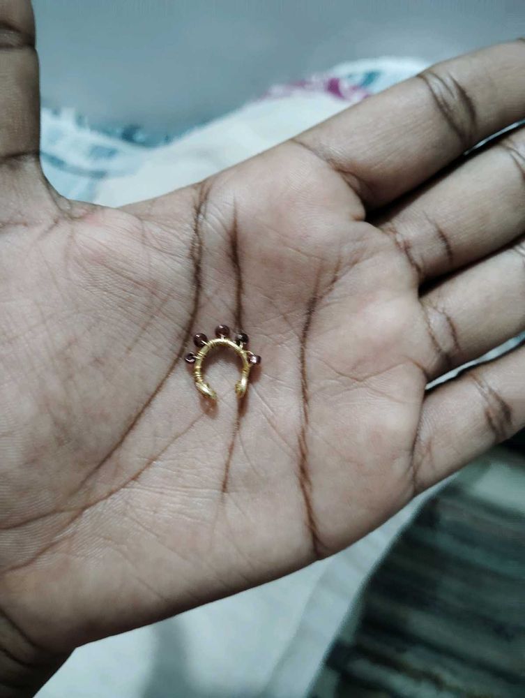 Gold &amp; Ruby Septum Ring