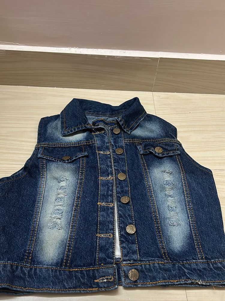 Sleeveless Denim Jacket