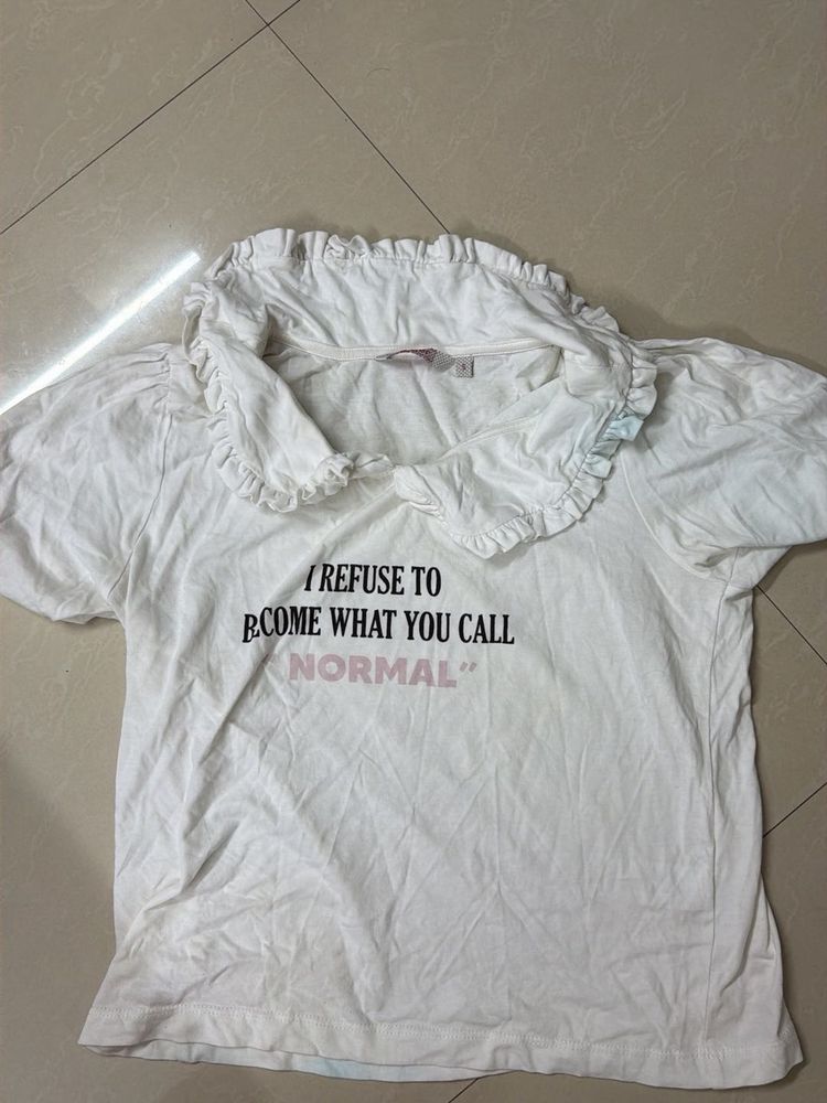 selling cute white top