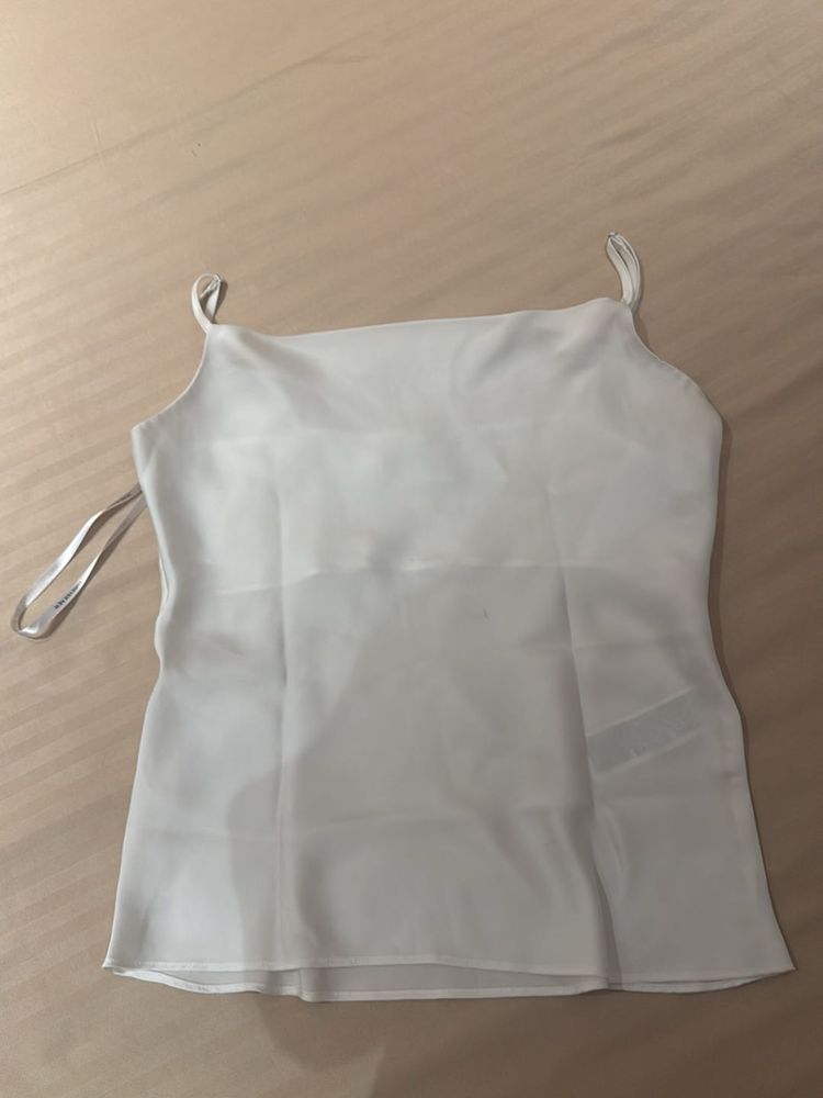 Forever New White Strip Top