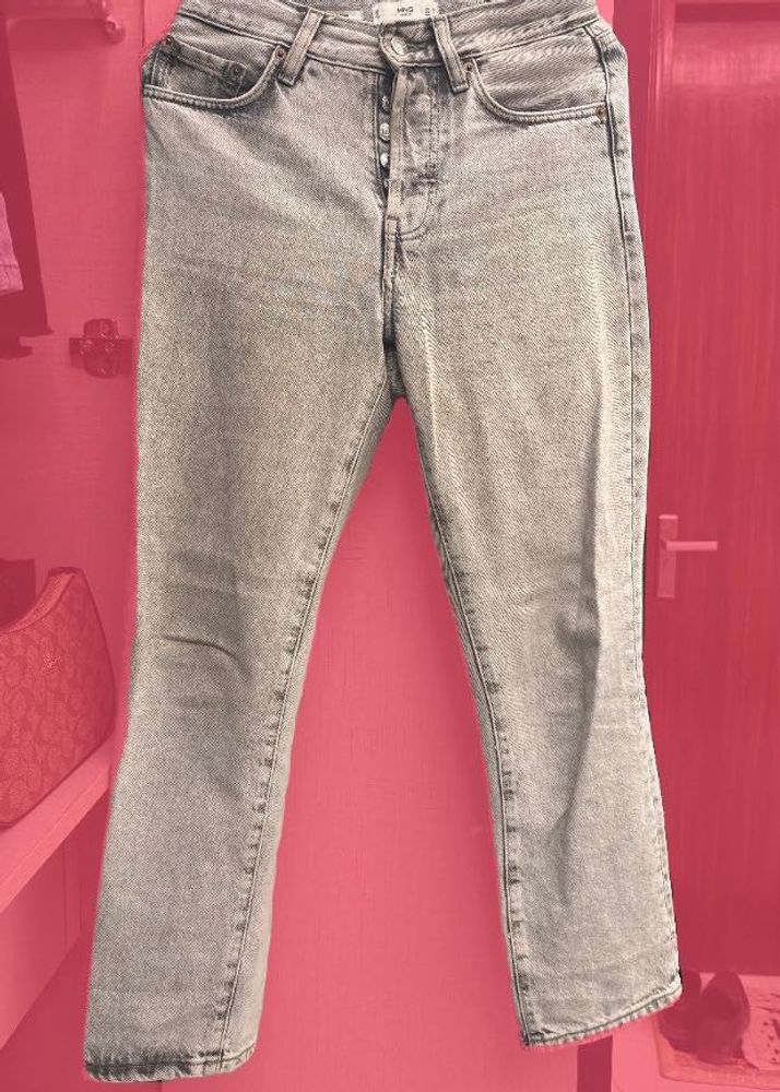 Mango Grey High Rise Jeans