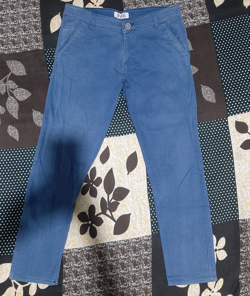 MAN NEW COTTON NAVY BLUE JENS  PANT+T SHIRT COMBO