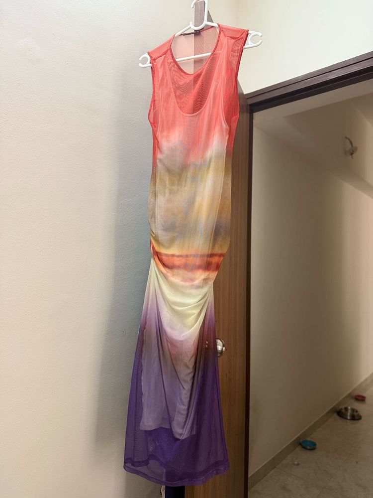 Colorful Sleeveless Maxi Dress