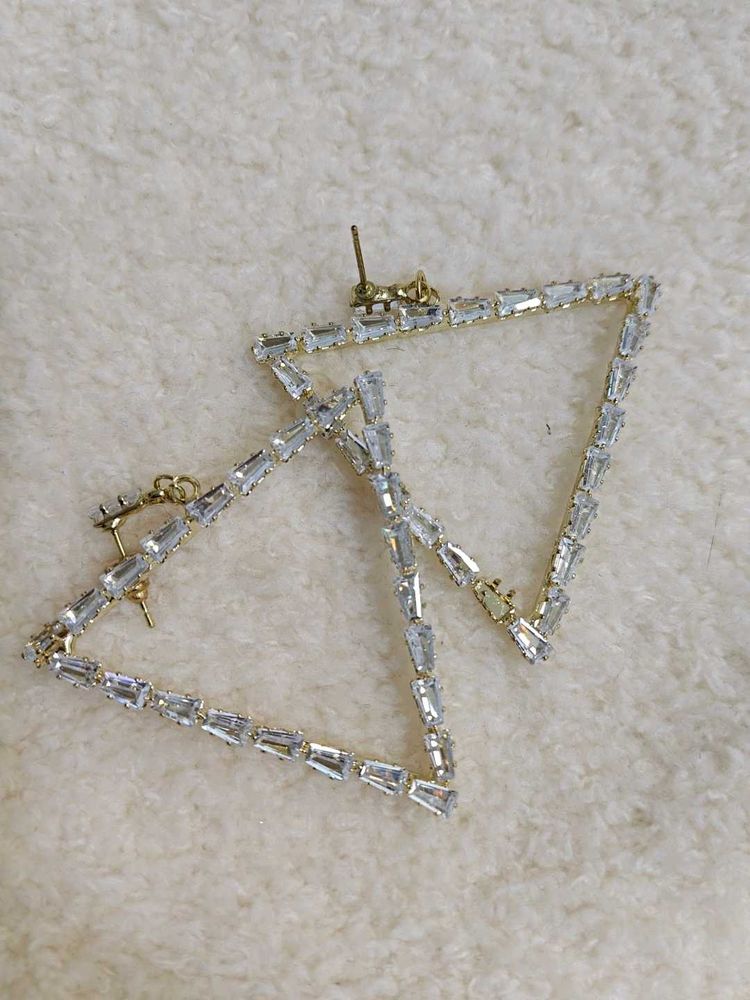 Triangle Crystal Earrings