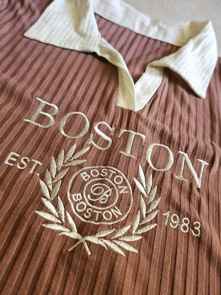 BOSTON Cute Crop Tshirt