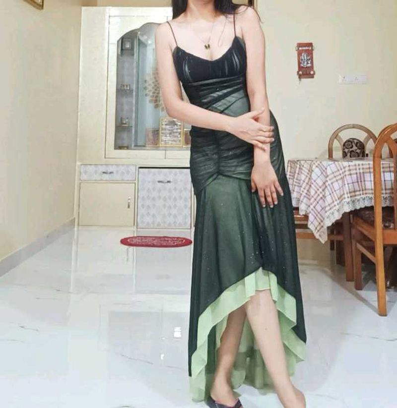 Stunningly sexy Assymetrical length glittery bodyc