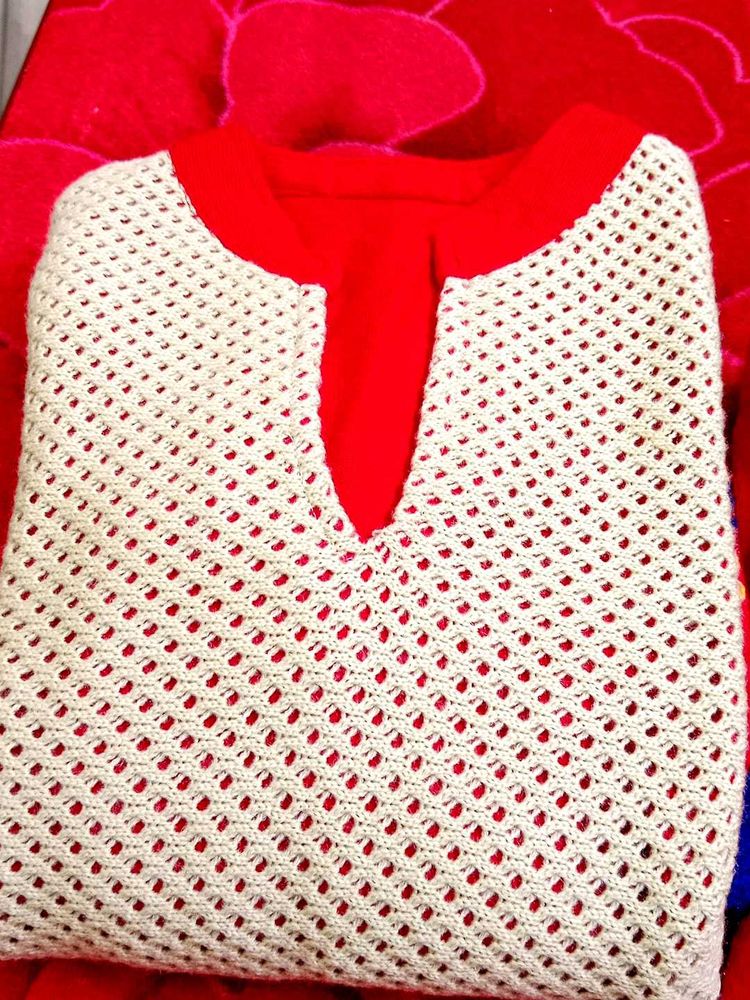 Elegant woollen Embroidered Kurta Set