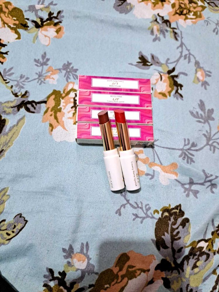 Pack Of 4 Myglamm LIT Creamy Matte Lipstick