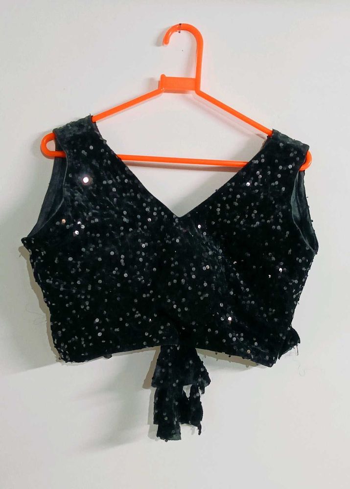 Sequins Sleeveless Blouse