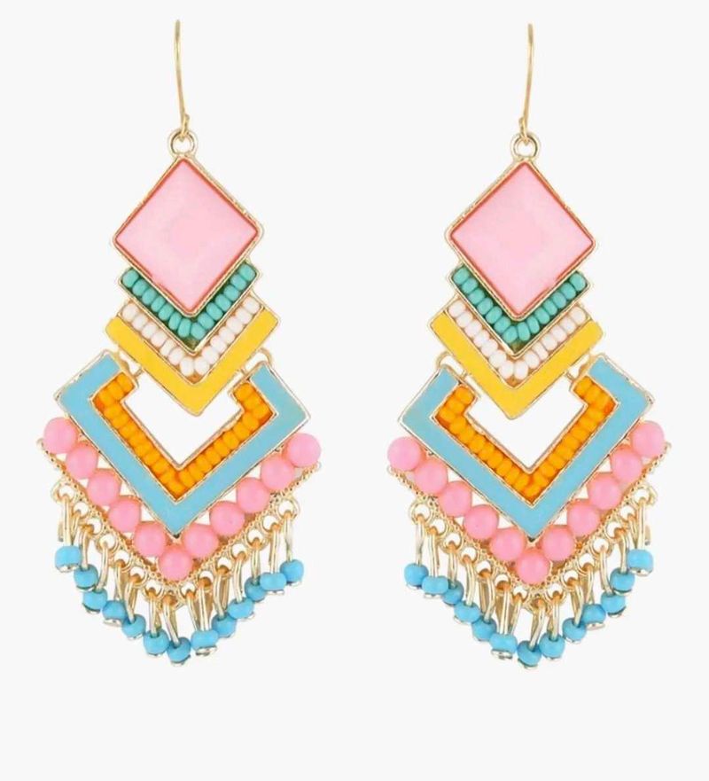 Colorful Geometric Earrings